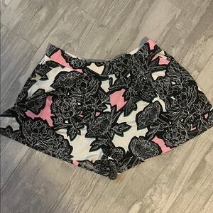 Express Vibrant Floral Print Shorts